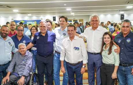 Caiado e Daniel Vilela participam de lançamento da pré-candidatura de Vanderlan à reeleição ao Senado